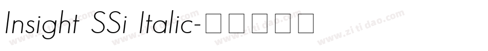 Insight SSi Italic字体转换
